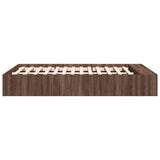 Cadre de lit sans matelas chêne marron 120x190 cm