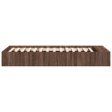 Cadre de lit sans matelas chêne marron 100x200 cm