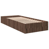 Cadre de lit sans matelas chêne marron 100x200 cm