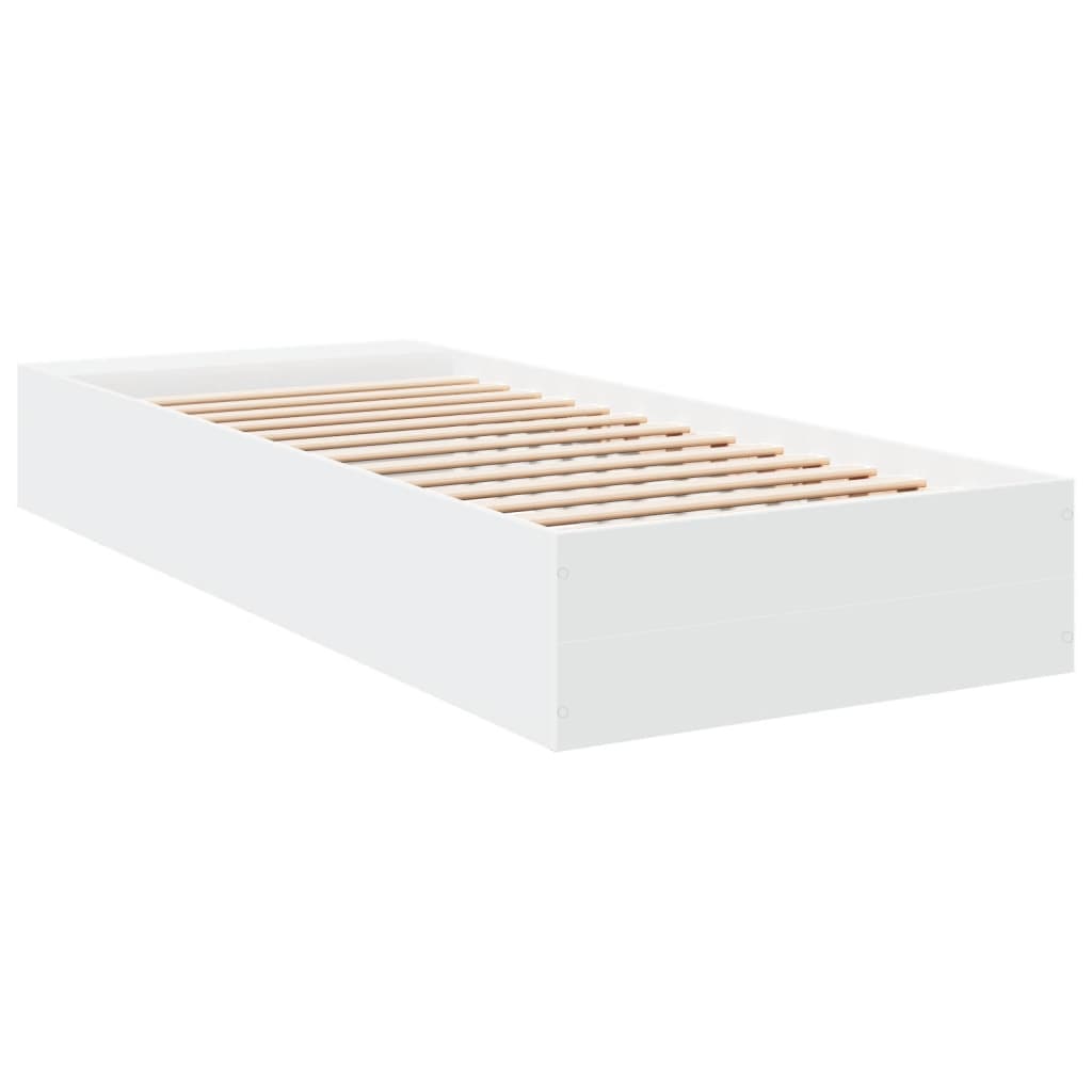 Cadre de lit sans matelas blanc 90x200 cm