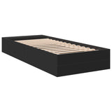 Cadre de lit sans matelas noir 90x200 cm