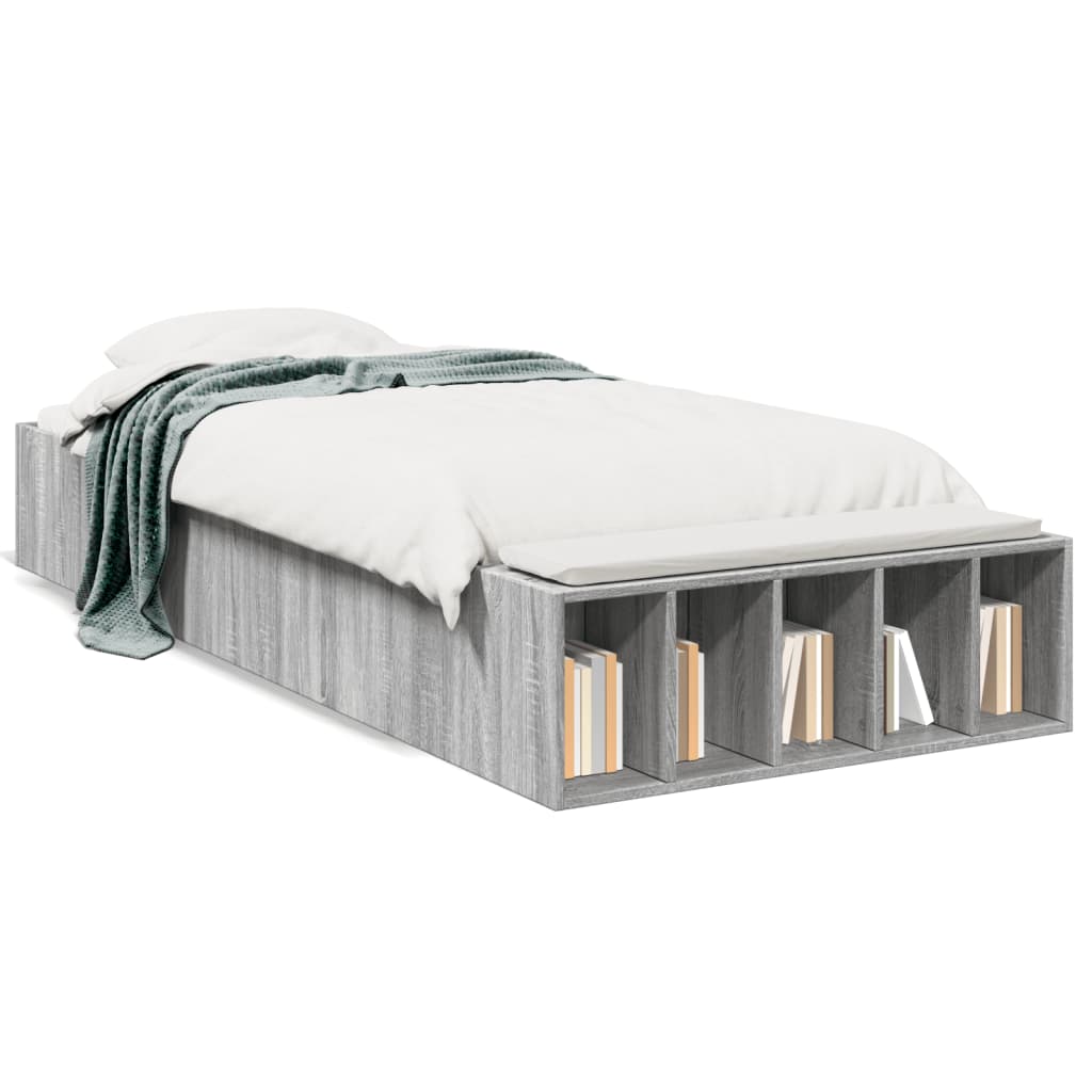 Cadre de lit sans matelas sonoma gris 90x200 cm