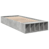 Bed frame without mattress concrete gray 90x190 cm