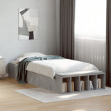 Bed frame without mattress concrete gray 90x190 cm