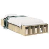 Cadre de lit sans matelas chêne sonoma 75x190 cm