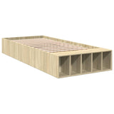 Cadre de lit sans matelas chêne sonoma 75x190 cm