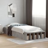 Cadre de lit sans matelas gris béton 75x190 cm