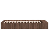 Cadre de lit sans matelas chêne marron 75x190 cm