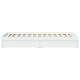 Bed frame with drawers without mattress white 75x190 cm