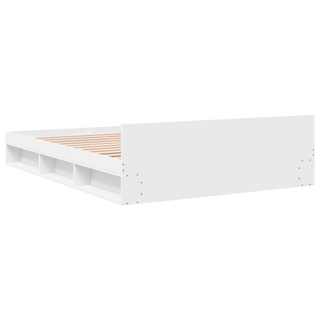 Bed frame with drawers without mattress white 140x200 cm