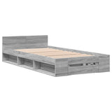 Cadre de lit avec tiroir sans matelas sonoma gris 90x190 cm