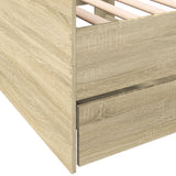 Day bed with drawers without mattress sonoma oak 100x200 cm