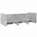 Day bed with drawers without mattress concrete gray 100x200 cm