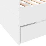 Day bed with drawers without mattress white 90x200 cm