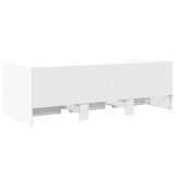 Day bed with drawers without mattress white 75x190 cm