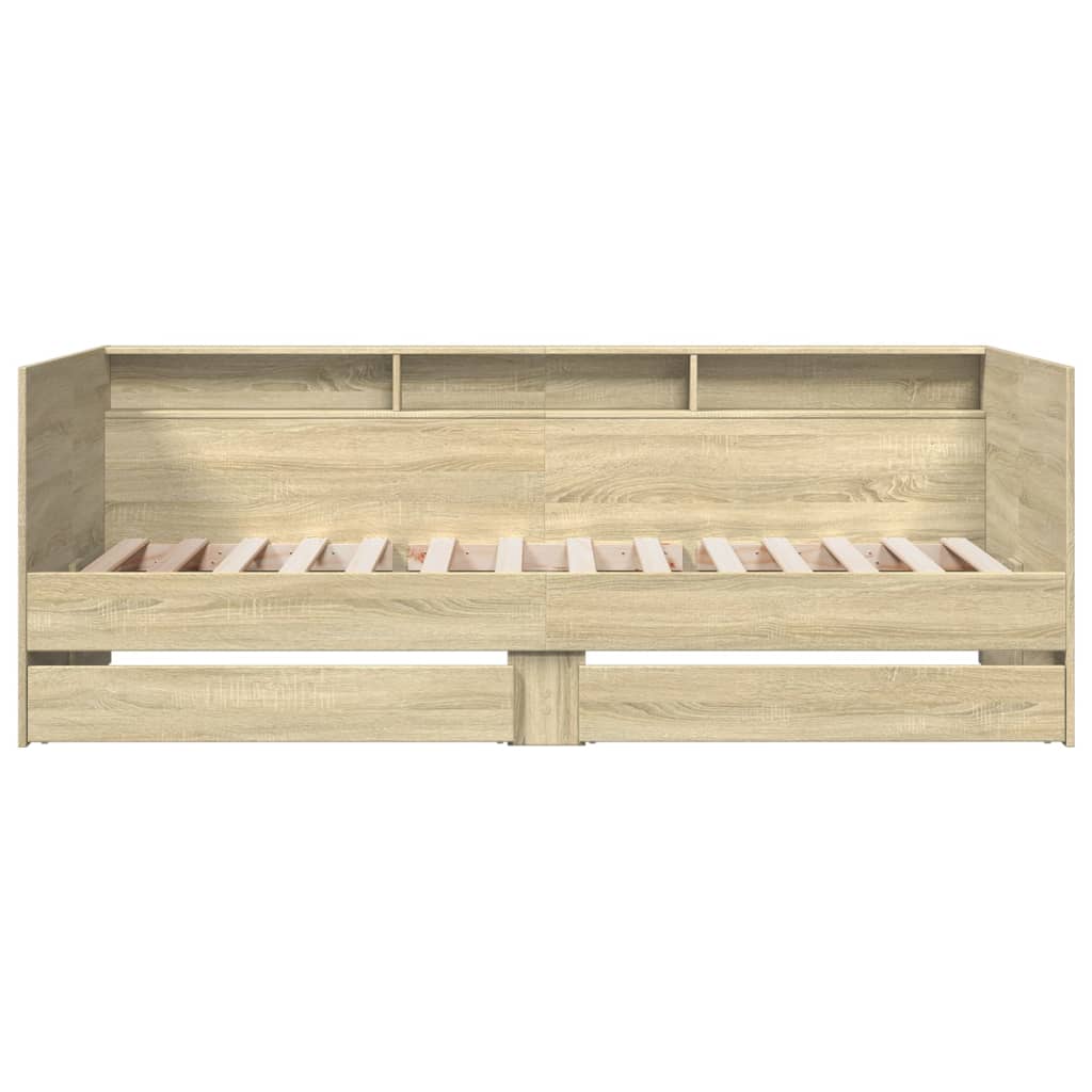 Day bed with drawers without mattress sonoma oak 100x200 cm