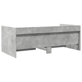 Day bed with drawers without mattress concrete gray 100x200 cm