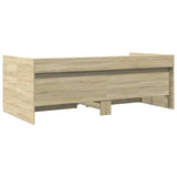 Day bed with drawers without mattress sonoma oak 90x190 cm