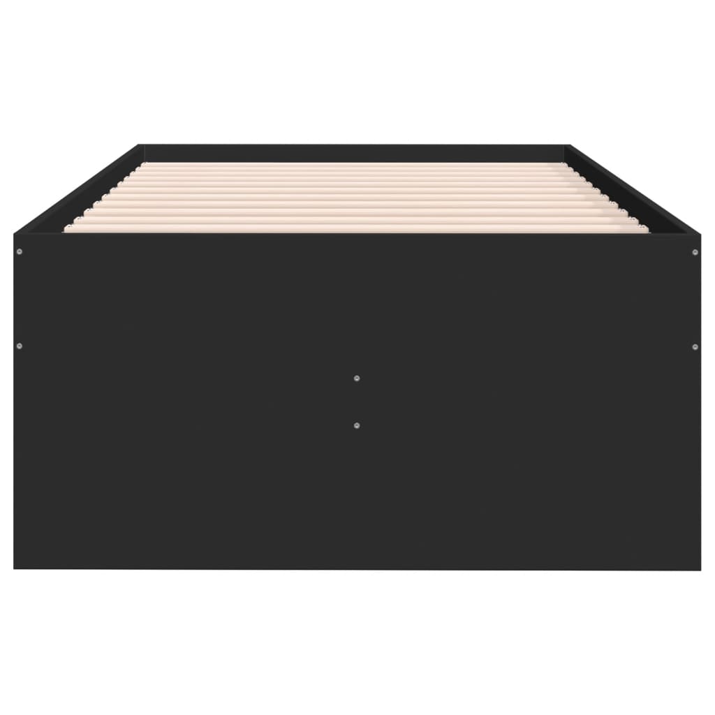 Day bed with drawers without mattress black 100x200 cm