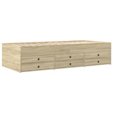 Day bed with drawers without mattress sonoma oak 100x200 cm