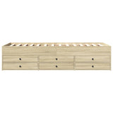 Day bed with drawers without mattress sonoma oak 100x200 cm