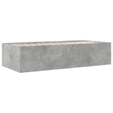 Day bed with drawers without mattress concrete gray 100x200 cm