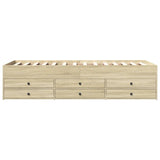 Day bed with drawers without mattress sonoma oak 90x200 cm