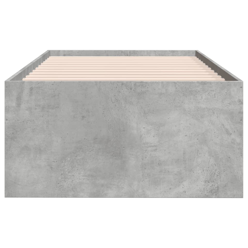 Day bed with drawers without mattress concrete gray 90x200 cm