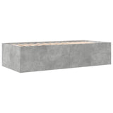 Day bed with drawers without mattress concrete gray 90x200 cm