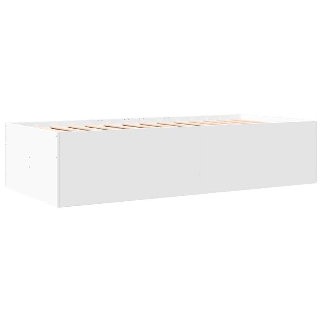 Day bed with drawers without mattress white 90x190 cm