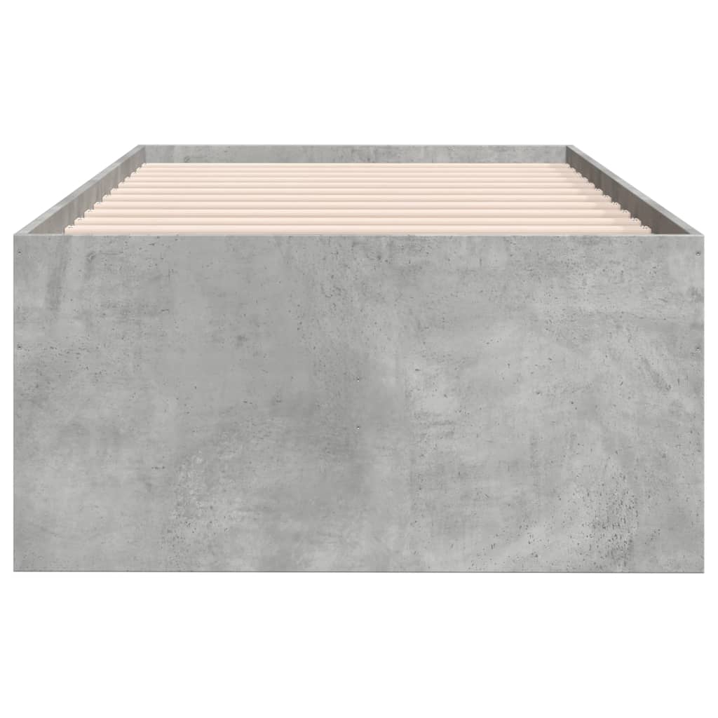 Day bed with drawers without mattress concrete gray 90x190 cm