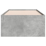 Day bed with drawers without mattress concrete gray 90x190 cm