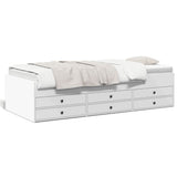 Day bed with drawers without mattress white 75x190 cm