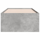 Day bed with drawers without mattress concrete gray 75x190 cm