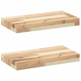 Étagères flottantes 2 pcs 60x20x4 cm acacia massif non traité