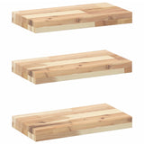 Étagères flottantes 3 pcs 60x20x4 cm acacia massif non traité