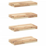 Étagères flottantes 4 pcs 60x20x4 cm acacia massif non traité