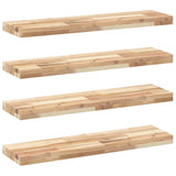 Étagères flottantes 4 pcs 80x20x4 cm acacia massif non traité