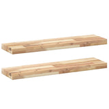 Étagères flottantes 2 pcs 100x20x4 cm acacia massif non traité