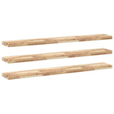 Étagères flottantes 3 pcs 120x20x4 cm acacia massif non traité