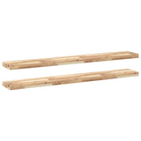 Étagères flottantes 2 pcs 140x20x4 cm acacia massif non traité