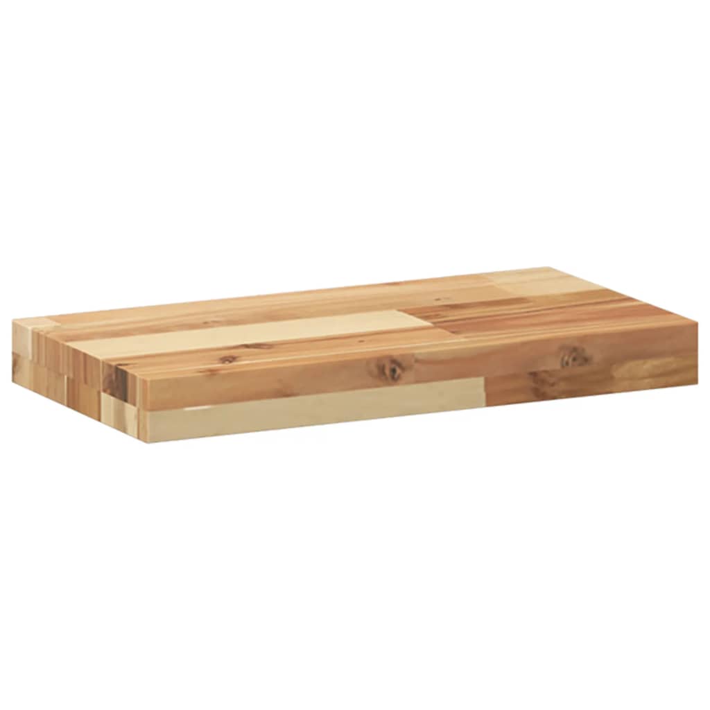 Étagères flottantes 2 pcs 60x20x4 cm acacia massif à l'huile