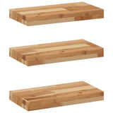 Étagères flottantes 3 pcs 60x20x4 cm acacia massif à l'huile