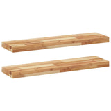 Étagères flottantes 2 pcs 80x20x4 cm acacia massif à l'huile