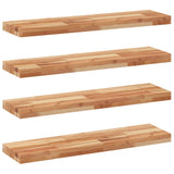 Étagères flottantes 4 pcs 100x20x4 cm acacia massif à l'huile