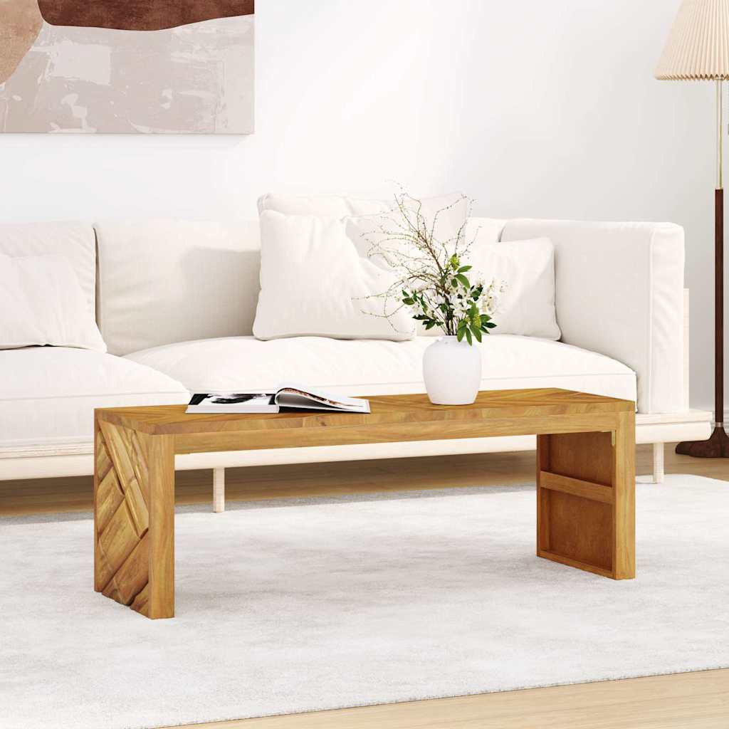 Table basse 110x35x38 cm bois massif de teck