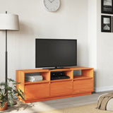 Meuble TV cire marron 140x37x50 cm bois pin massif