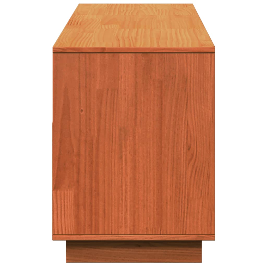 Meuble TV cire marron 140x37x50 cm bois pin massif