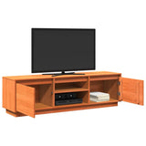 Meuble TV cire marron 140x35x40 cm bois pin massif