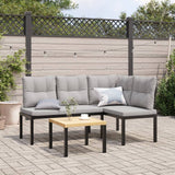 Bancs de jardin avec coussins lot de 2 acier enduit de poudre